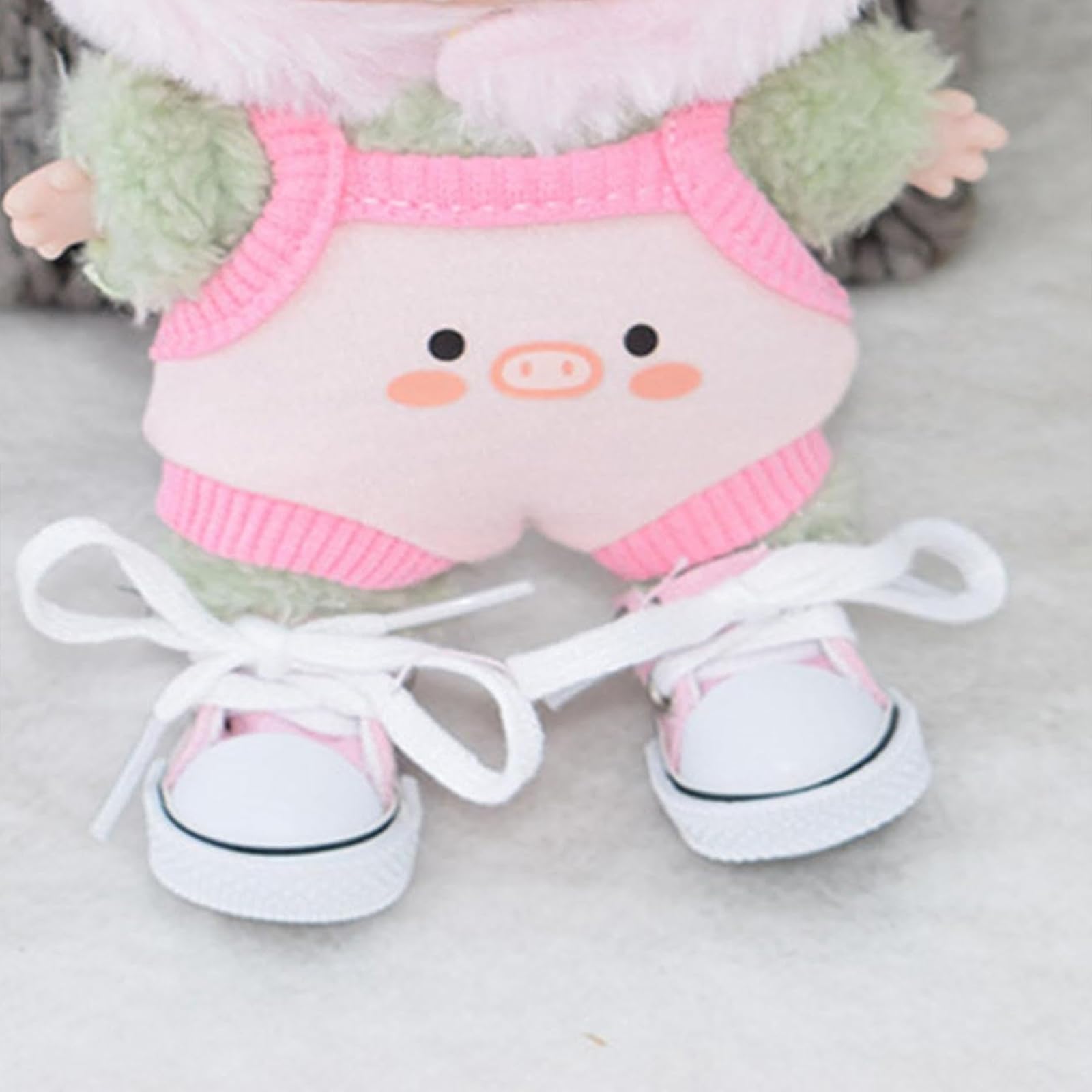 Scarpe In Tela Rosa Per Bambole 17 Cm – Accessori E Vestiti Per Progetti Fai Da Te E Collezionisti (1 Paio) - 5