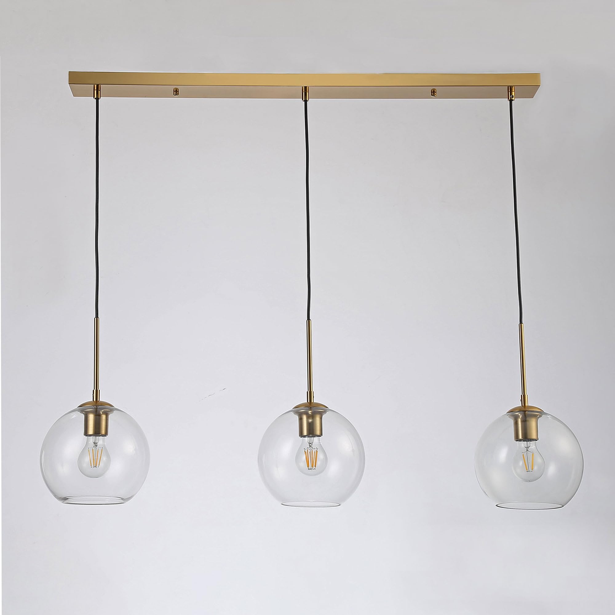 B·LED BARCELONA LED Lampada a sospensione tripla in vetro Merce - 3 x E27