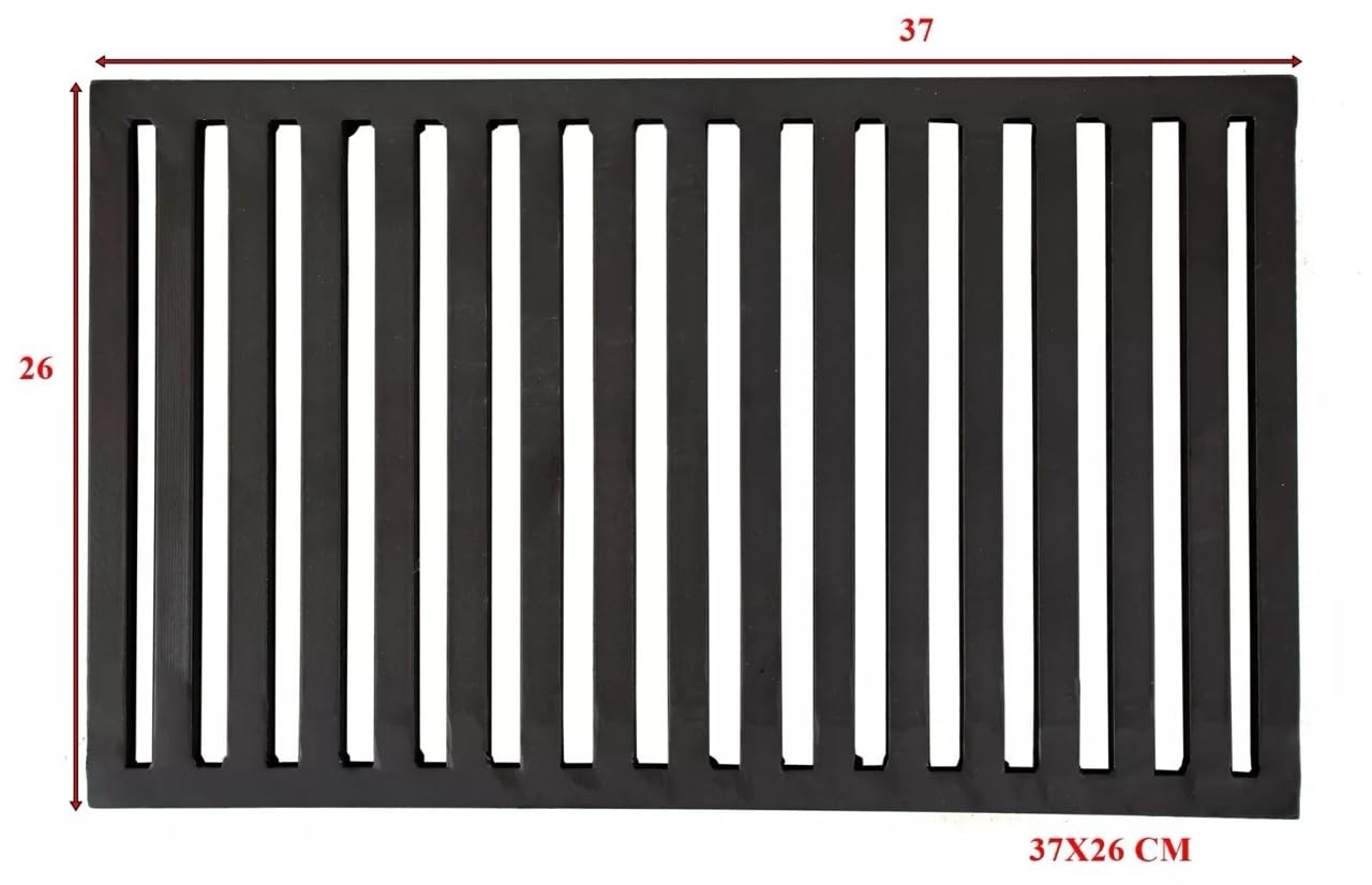Ofenrost Eckrost für Kamin 37x26cm | 26x37cm Kaminrost Stahlgitterrost Ascherost Kaminrost Feuerrost Rost Ascherost Backofenrost Robuster Schwerlastrost Tafelrost | 260x370 mm | 370x260mm | Dicke 12mm