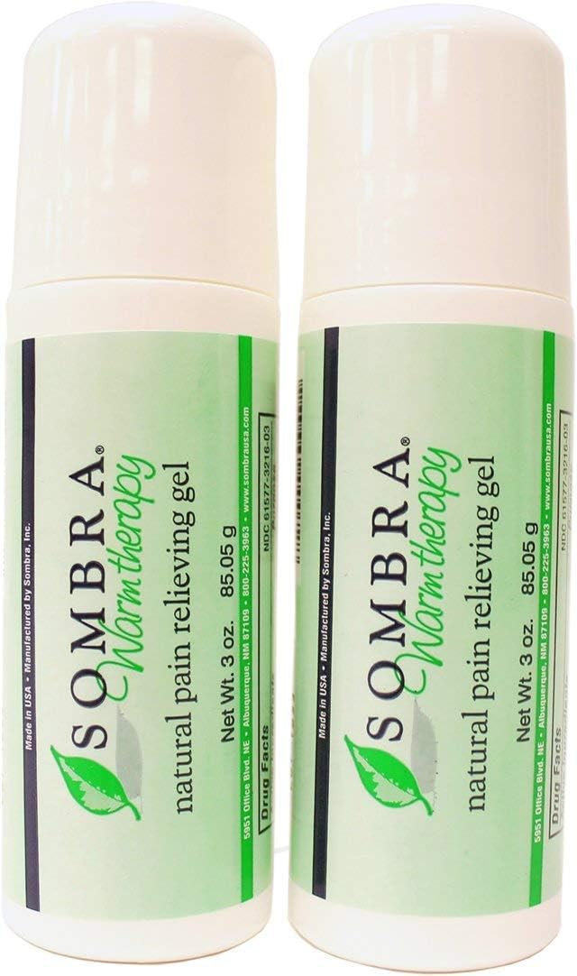 Sombra Warm Pain Relief Gel Roll On, 3-Ounce pk of 2