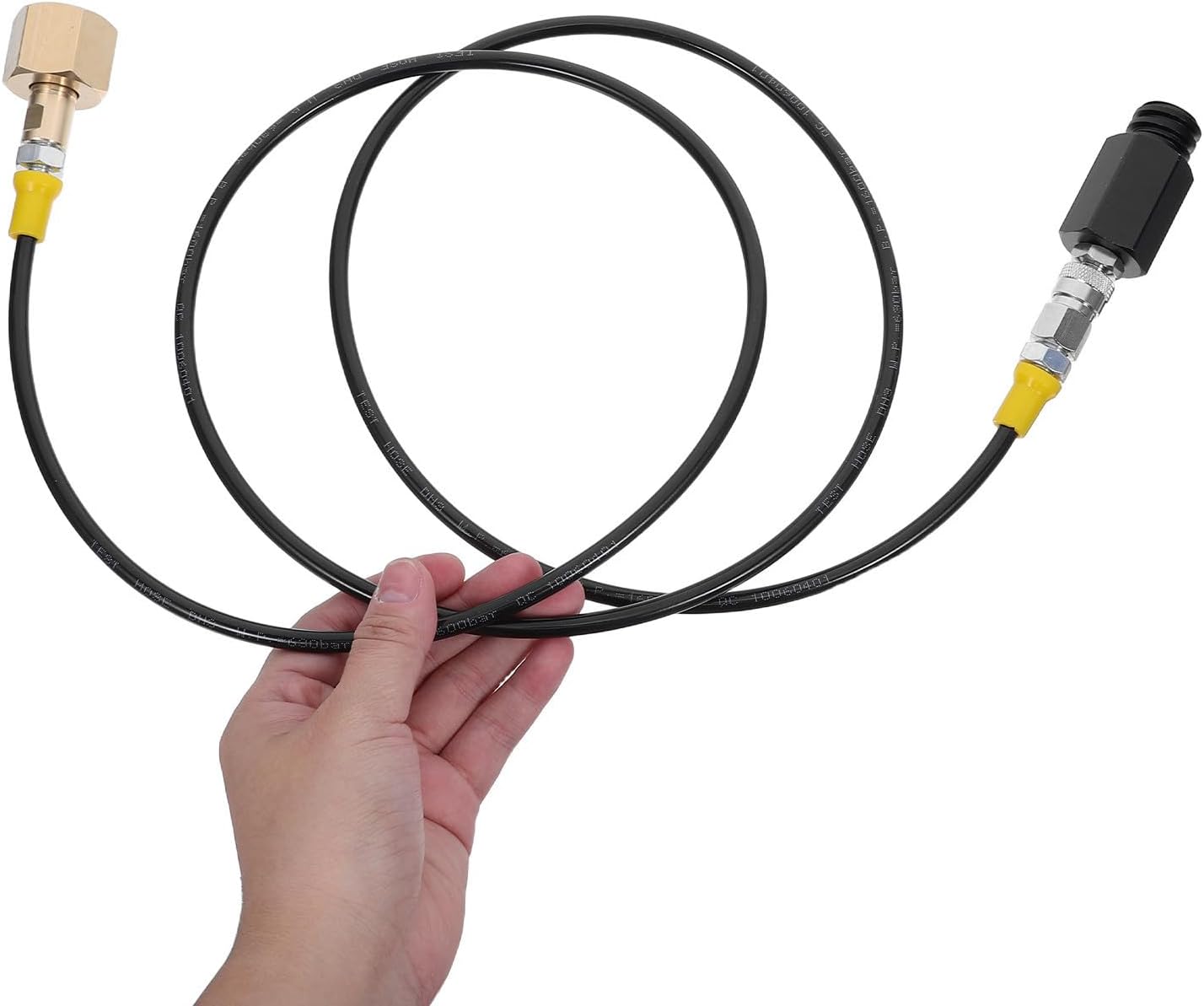SOLUSTRE Soda Refill Adapter Hose Kit for Soda Machine and Large Co2 Tanks, Aluminum Alloy and Rubber Construction with Cga320 to Tr21-4 Connection, Easy Installation for Sparkling Water