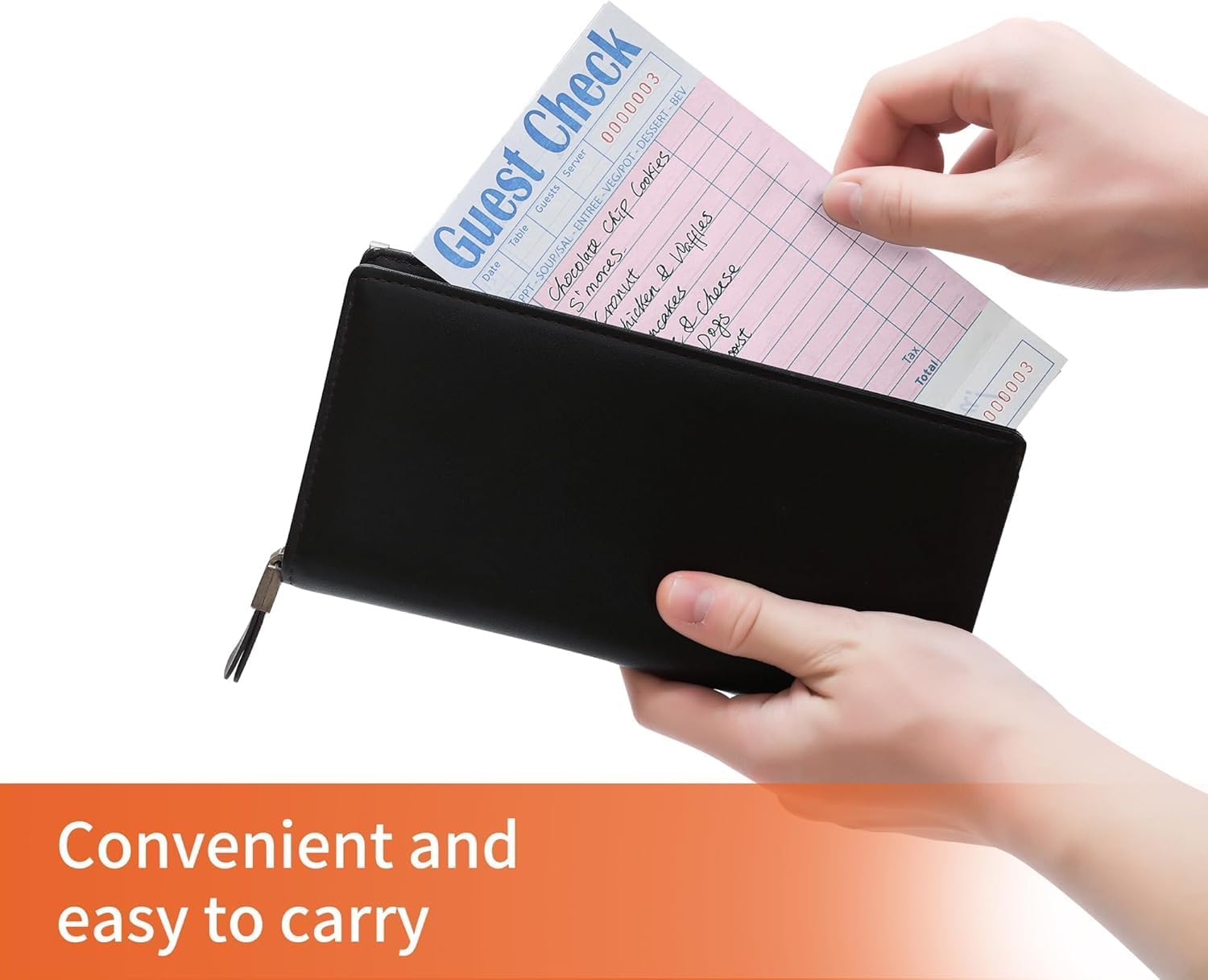 20 Pack/1000 Tickets Guest Checks Books for Servers, Pink Server Books for Waitress, Server Note Pads for Restaurants