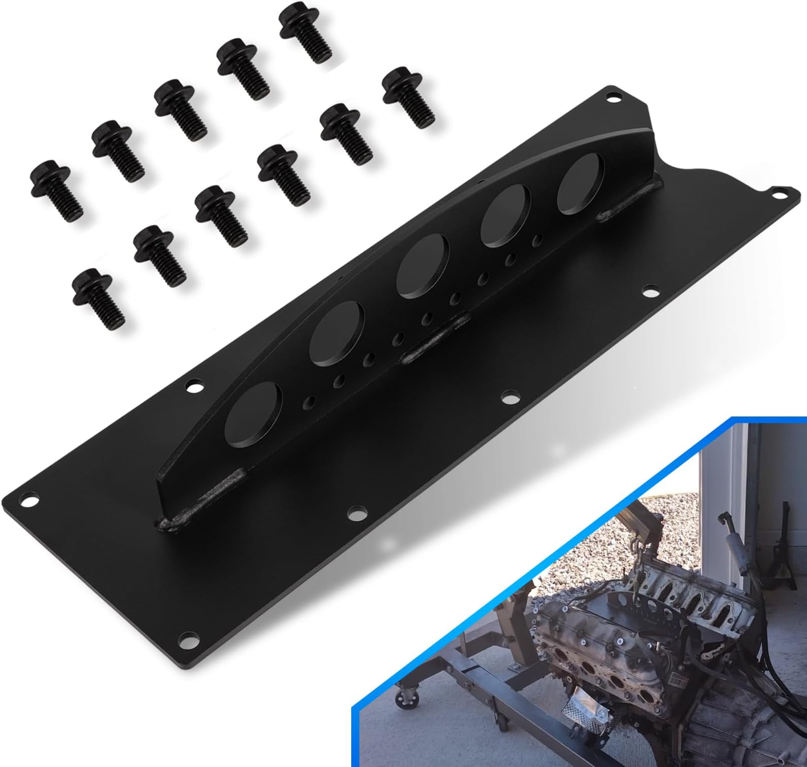 LS Engine Lift Plate Hoist Picker Cranet Lifting Plate Bracket for Chevy LS Series LSX LS LS1 LS2 LS3 LQ4 6.0 6.2 5.3 4.8 Gen 3 4