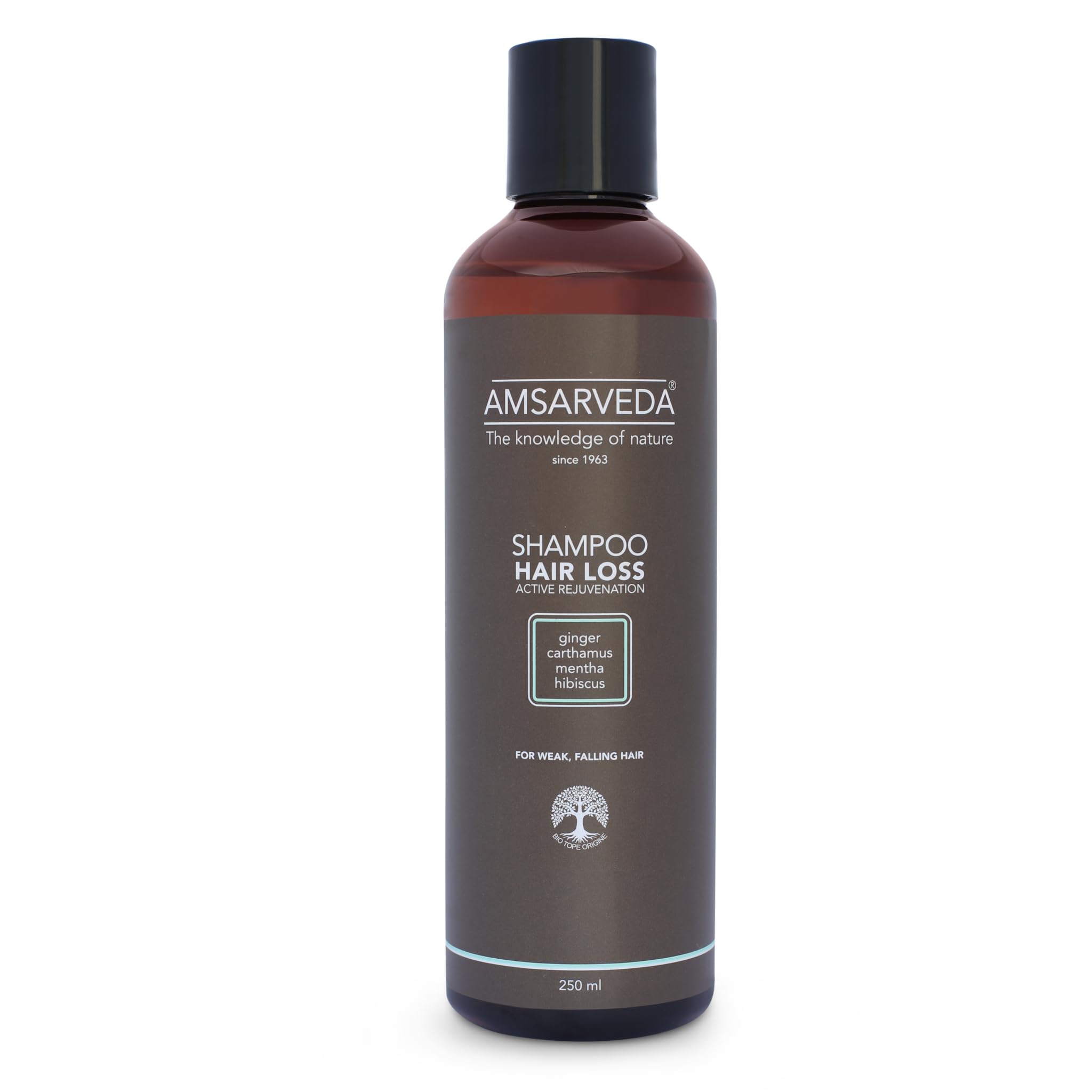 Amsarveda Hair Loss Active Rejuvenation Shampoo- 100% Naturalny, Ajurwedyjski, Głębokie Oczyszczanie, Odżywianie, Bez Parabenów i Sulphate 250ml