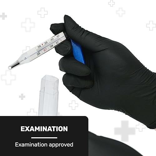 Miniatura 7 de Well Before Guantes de vinilo negros - Guantes desechables sin polvo y sin látex