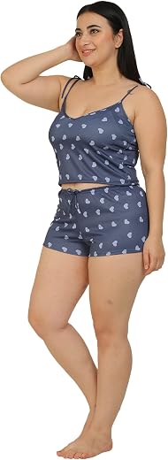 SoSh Heart Print Love Sexy Women Lingerie Lace Babydoll V Neck Chemise Halter Mesh Nightwear Babydoll for Honeymoon Nightw...
