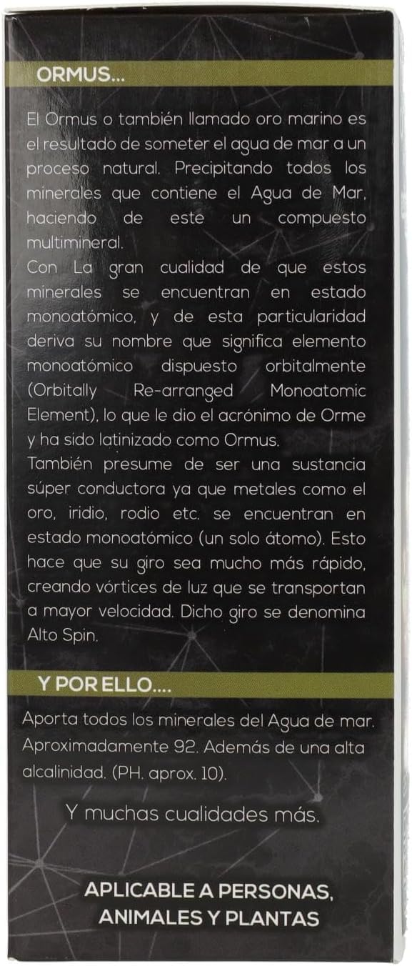 Ormus Marino (Pack 2 x 250 ml) Agua de Mar con Minerales Marinos, Ormus Marino Puro, Formato Líquido