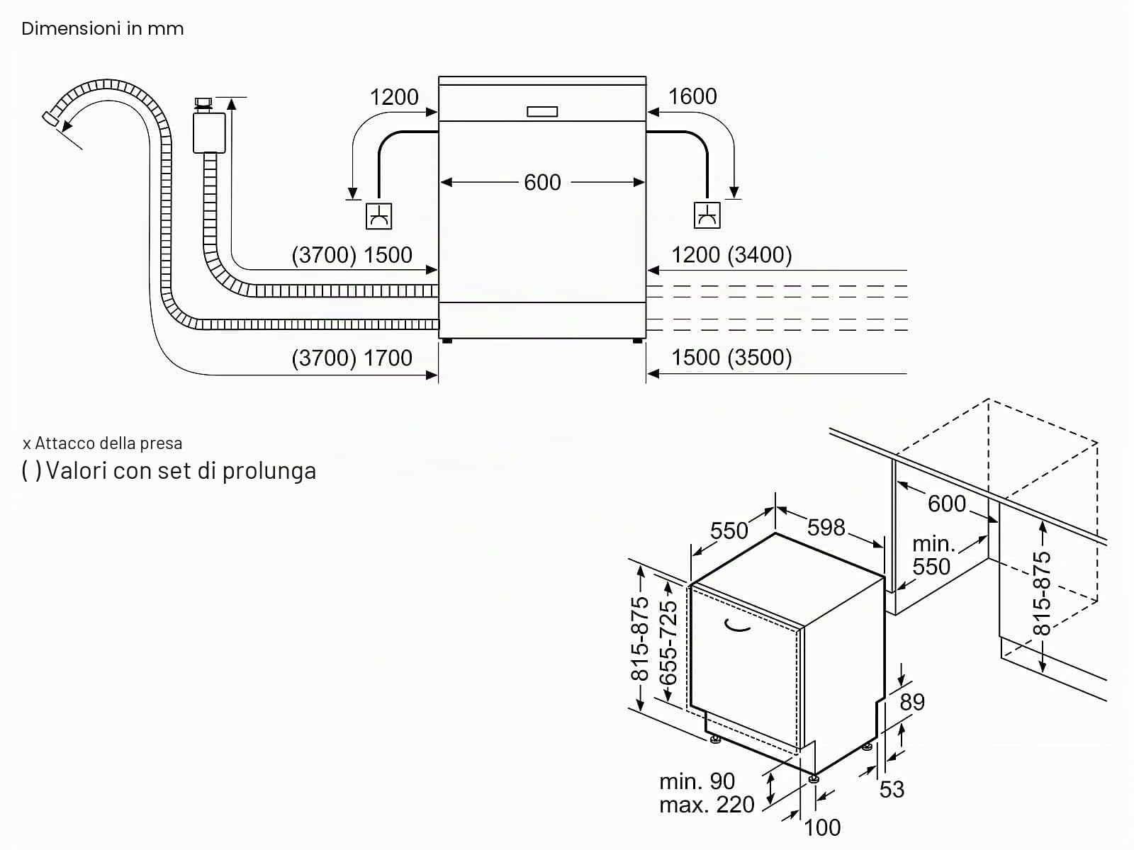 Siemens SN65ZX07CE, iQ500, lavastoviglie intelligente completamente integrata, larghezza 60 cm, cassetto posate, prodotto in Germania, asciugatura Zeolite, extra silenzioso, programma varioSpeed