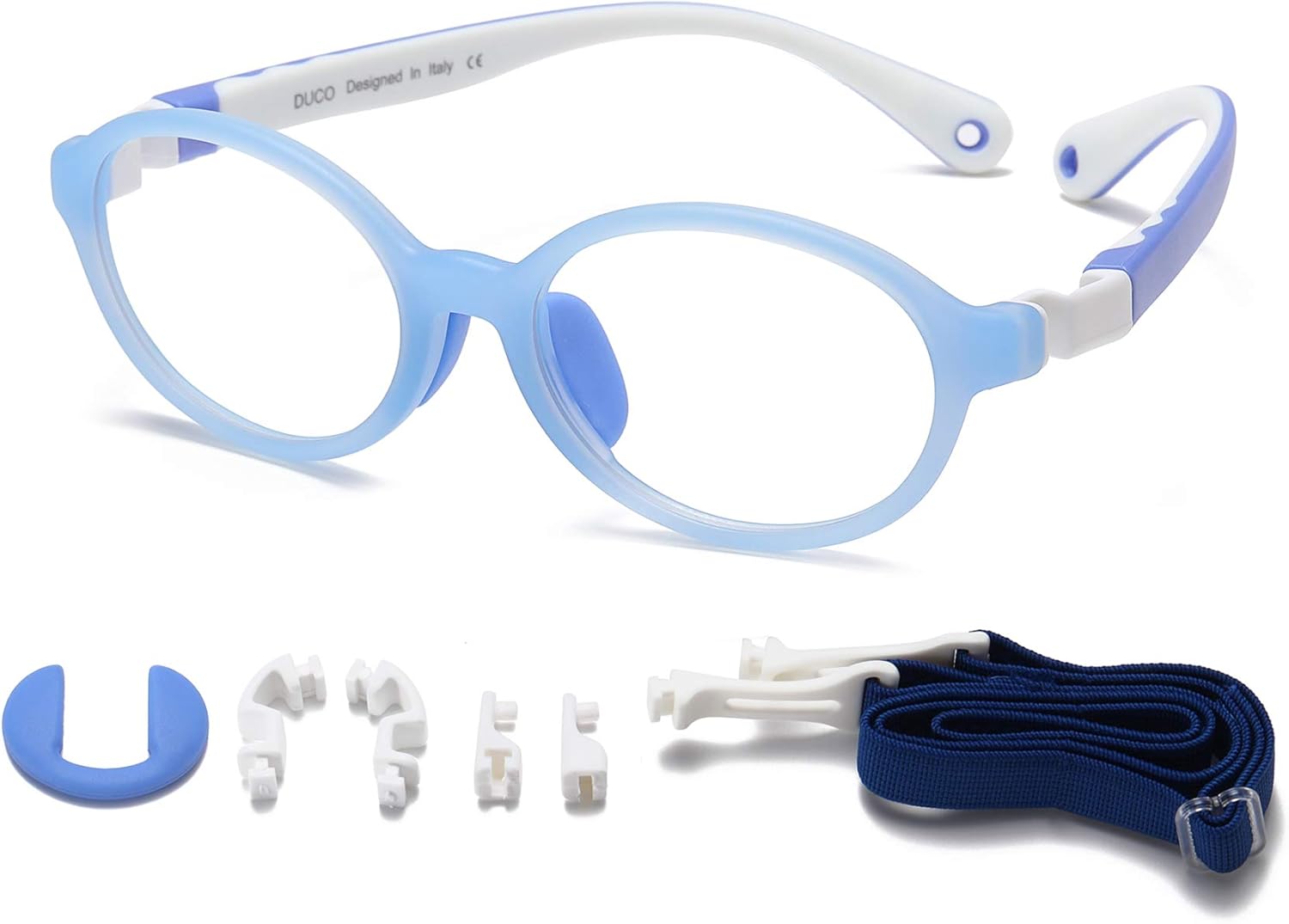 DUCO Blue Light Blocking Glasses for Kids Boys Girls Gaming Computer Glasses for Kids Age 5-10 K026