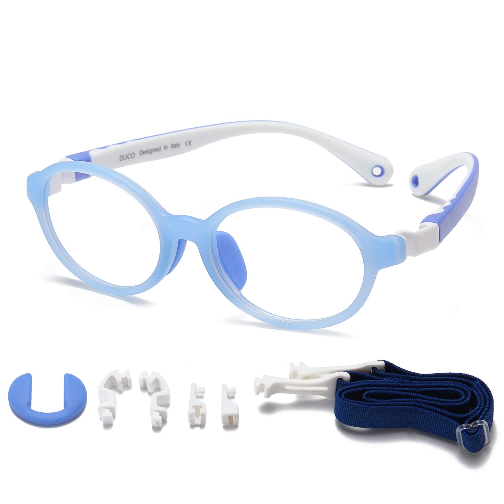 DUCO Blue Light Blocking Glasses for Kids Boys Girls Gaming Computer Glasses for Kids Age 5-10 K026