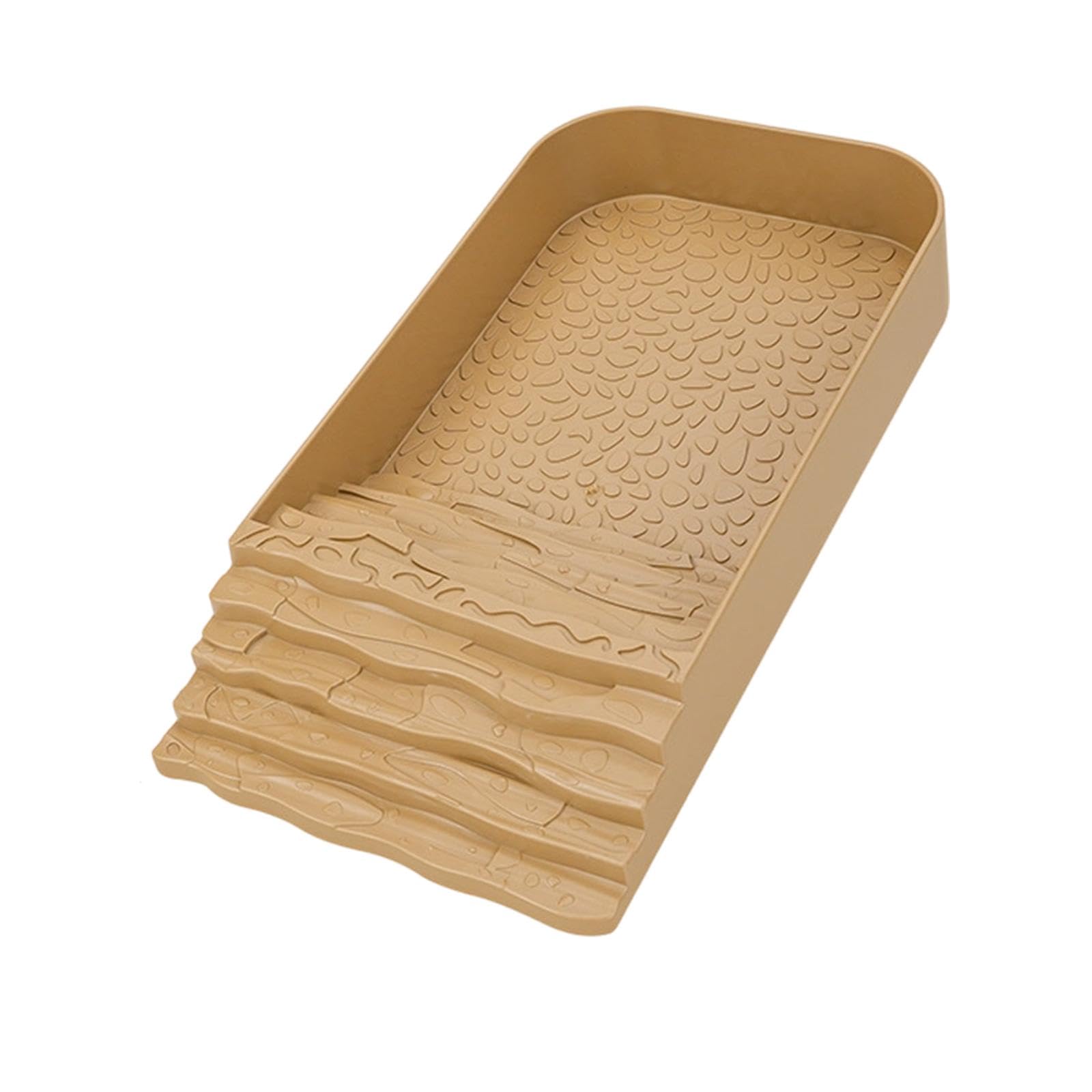 Bnf® Tortoise Water Bowl Landscape Reptile Bathing Pool for Bearded Dragon Khaki|Pet Supplies|Reptile Supplies-image-38
