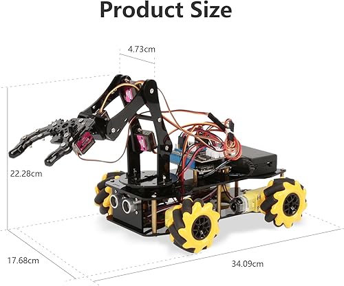 Miniatura 9 de ACEBOTT Paquete de expansión de brazo de robot, kit de inicio de coche inteligente, kit de robótica para niños de 8 a 12 años, 12 a 16, juguetes