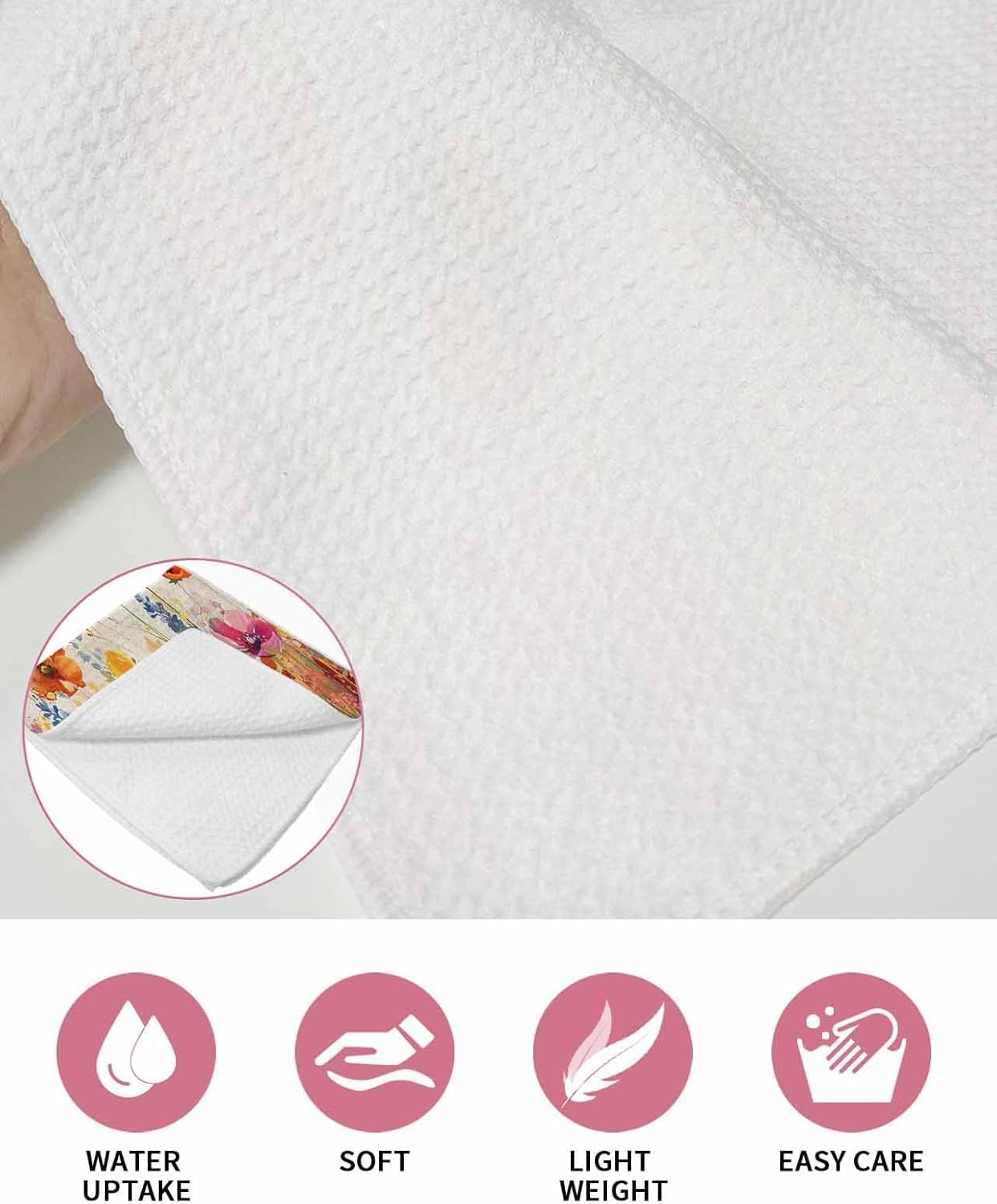 Trapos Cocina Caballito Mar Azul Coral Paños de Cocina Suaves y Absorbentes Paños Cocina Reutilizables Trapos de Cocina para Secar Toallas Lavable Toallas de Barra Juego de 4 (40x60cm)