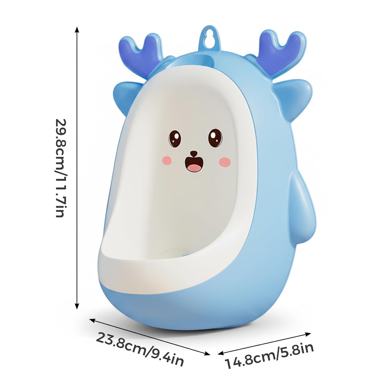 Potty Training Urinal Potty Training Urinal for Boys, Toddler with Anti-Splash Design & Rotating Windmill, Hanging Standing Kids for, Blue