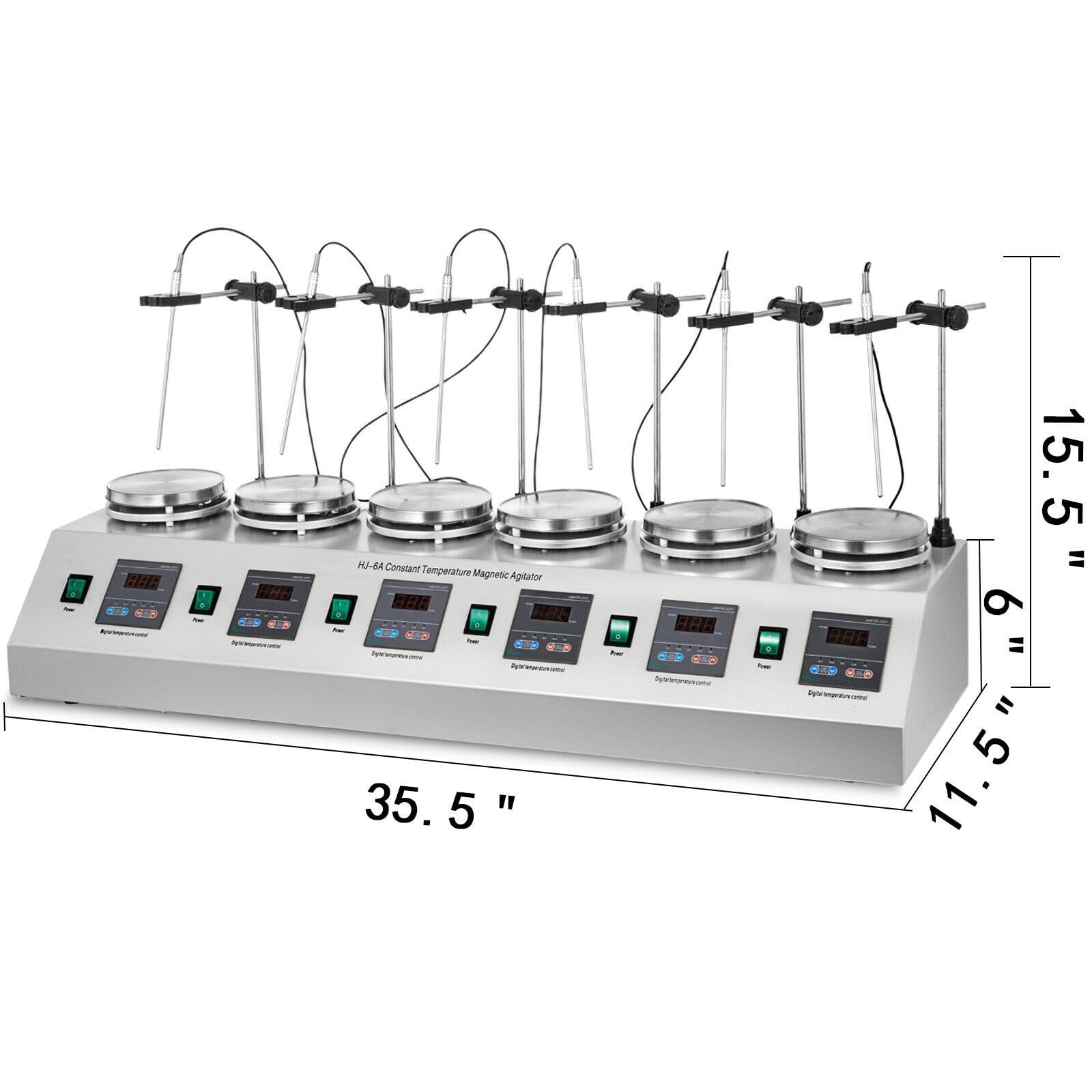 Agitador magnético con placa caliente, mezclador eléctrico, batidora portátil, barra agitadora for laboratorio químico(1 Heads)