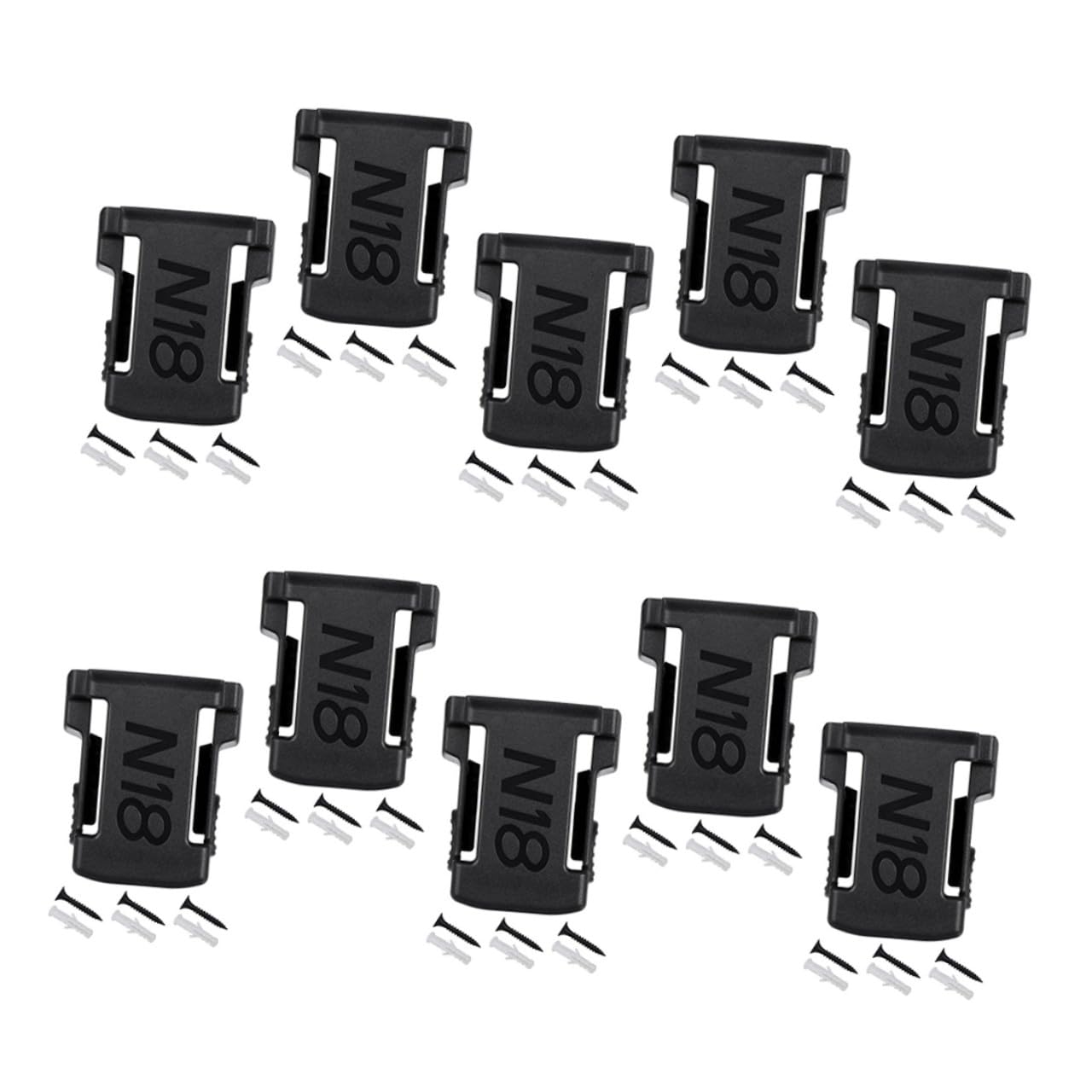 10 Pezzi Batterie Ricaricabili Rack per Batterie Compatibile per Facile Installare e Resistente