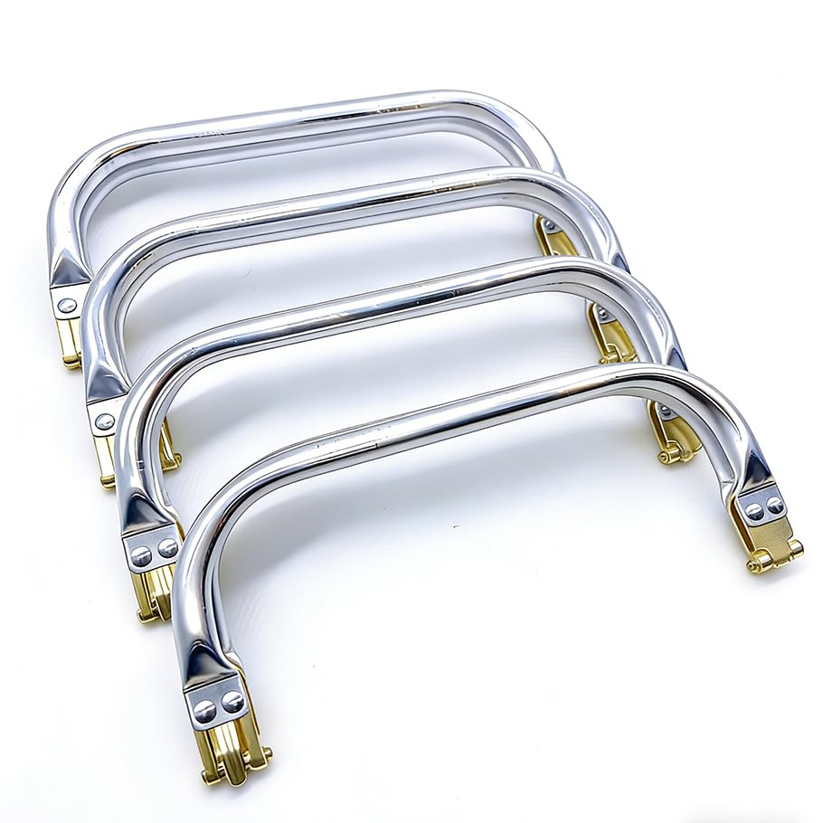 4 Pcs Metal Purse Frame 7.4" Kiss Lock Clasp Bag Frame Purse Hardware Inner Kiss Clasp Rectangle Lock for DIY Handle Bag Crafting Sewing Materials-image-38