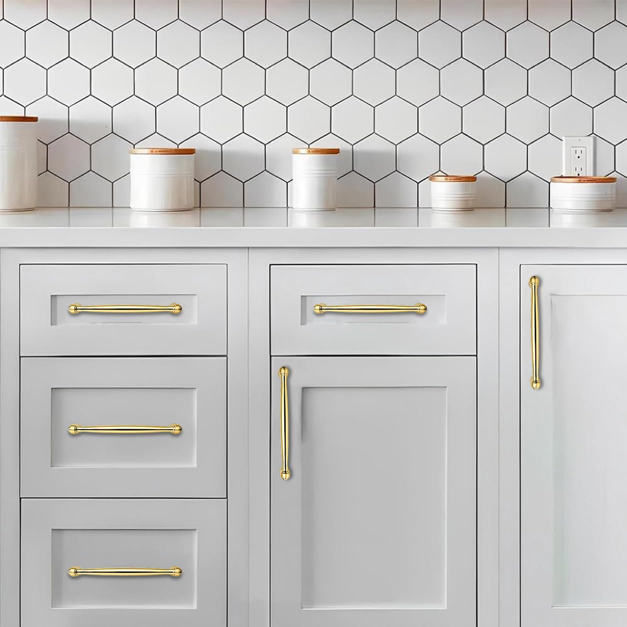 KHTUMEWARE-SB212 Unlacquered Brass Cabinet Pulls CTC 3 in (76 mm) in Unlacquered Brass — KHTUMEWARE