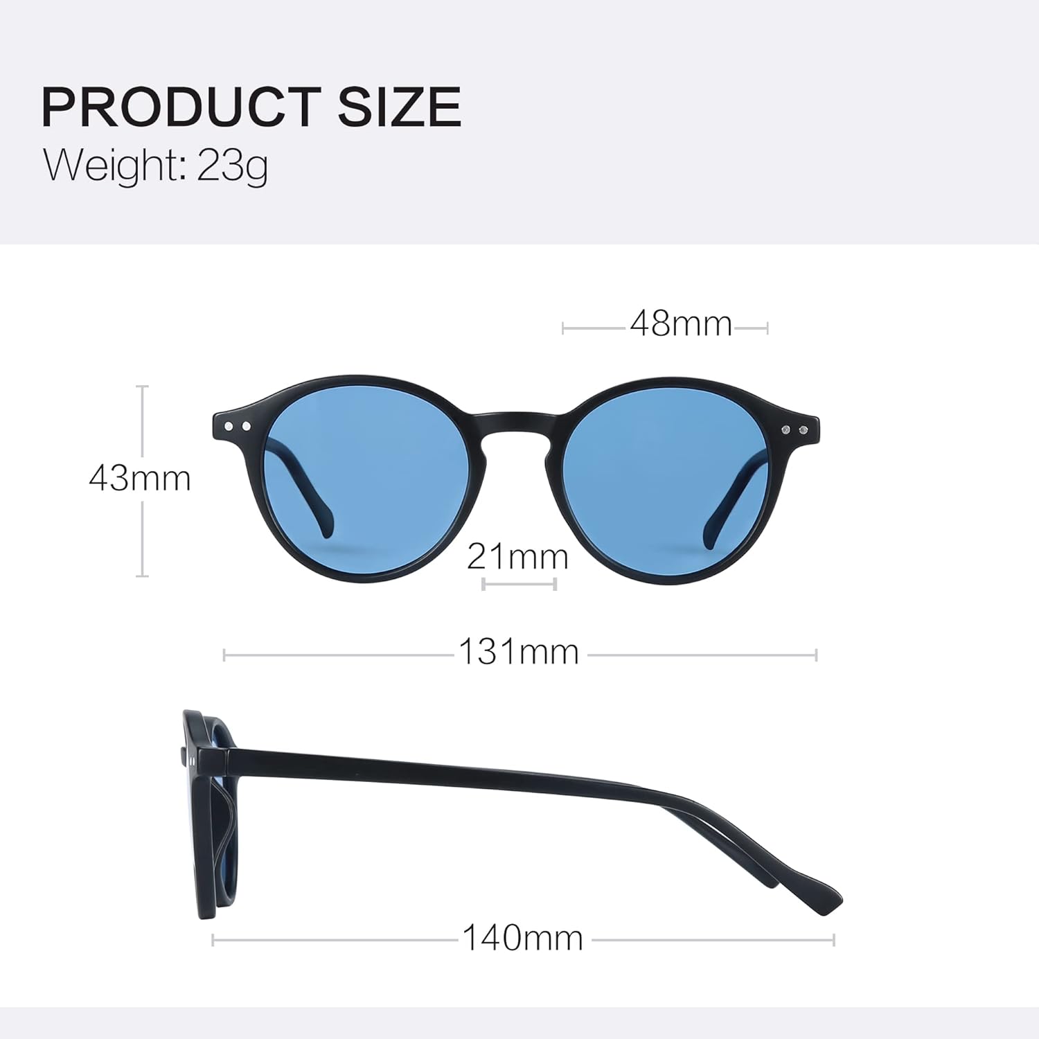 ZENOTTIC Polarized Round Sunglasses, Stylish Sunglasses for Men and Women Retro Classic, Multi-Style Selection - Image 6