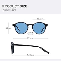 Vista 43 de ZENOTTIC Lentes de sol redondos polarizados, elegantes lentes de sol para hombres y mujeres, retro clásicos, selección de varios estilos