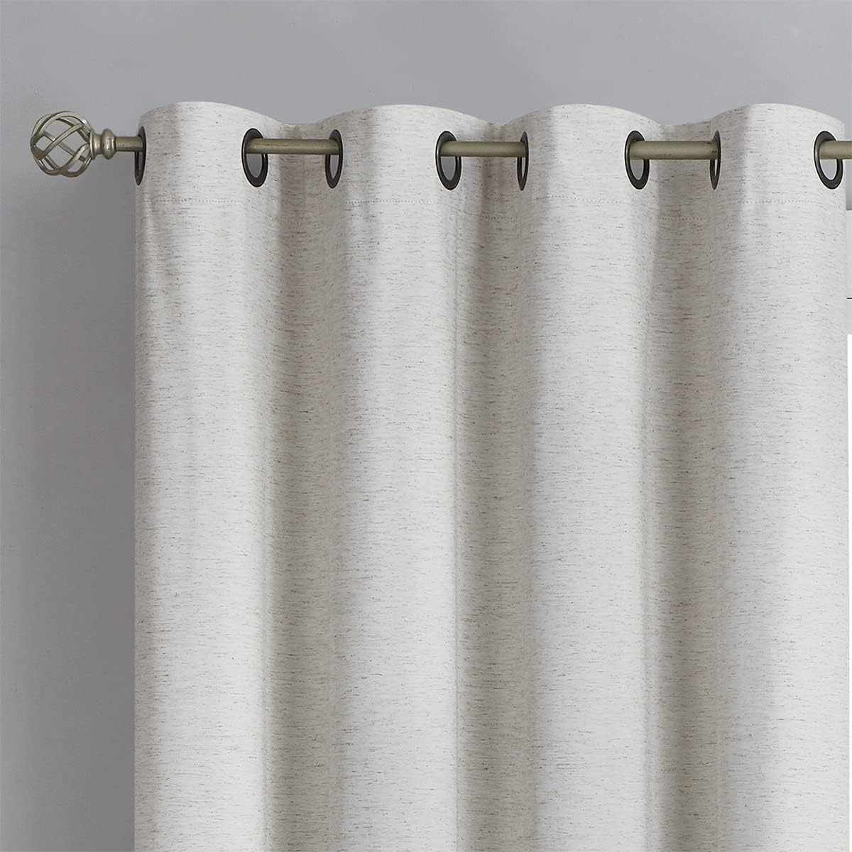 Ivory Blackout Curtains for Bedroom Living Room 52 x 72 Inch Drop Natural Beige Linen Look Blackout Curtain Set including White Coating Solid Thermal Insulated Energy Saving Eyelet Curtain Drapes 2 Panels - Image 4