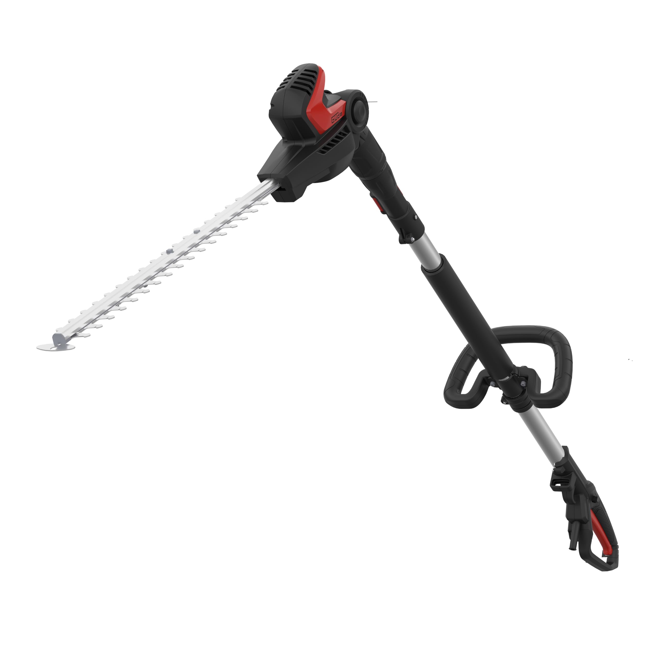 Güde GTHS 530-500 teleskopowe nożyce do żywopłotu, 230 V, moc silnika 500 W, długość cięcia 45 cm, grubość cięcia 1,8 cm, obrotowa głowica tnąca, długość całkowita do 2,6 m, szybkie zatrzymanie