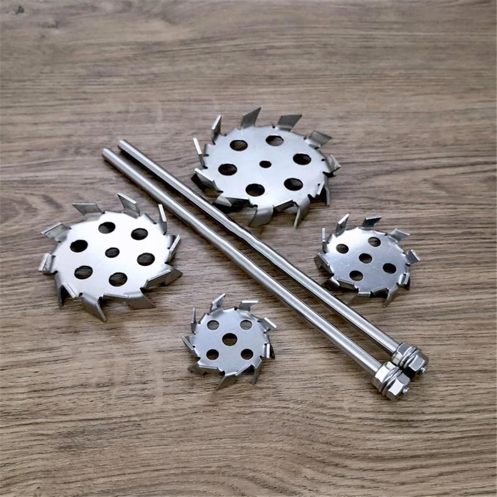 Mezclar las cucarachas, Juego de discos dispersores acero inoxidable 304 con varillas en varios tamaños(13cm disk with rod)