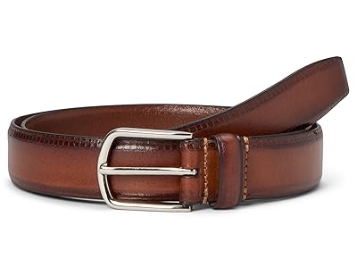 Johnston & Murphy Edge Embossed Leather Belt Men