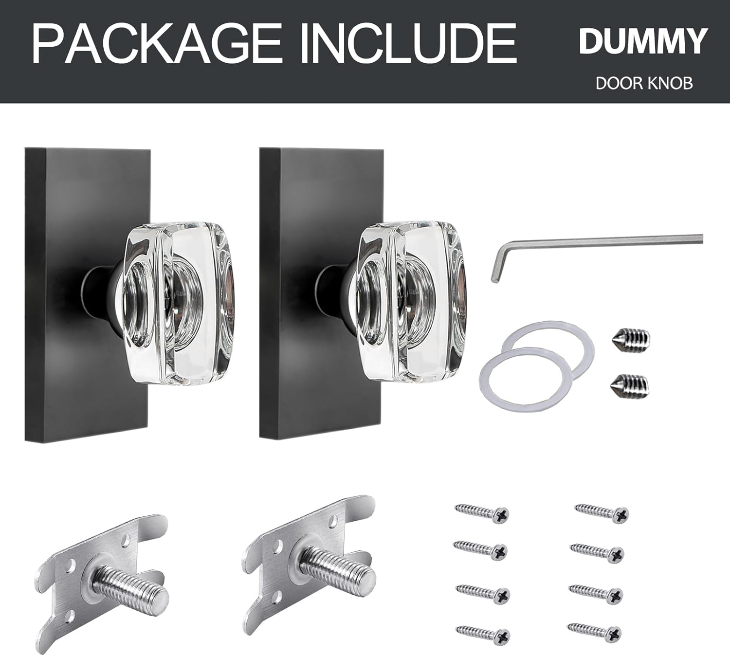 1 Pack Privacy Door Knob+2 Pack Dummy Door Knobs