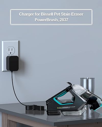 Miniatura 3 de Cargador para borrador de manchas de mascotas Bissell PowerBrush 2837 2842 2846 2877, el repuesto para cable de alimentación de cargador de vacío