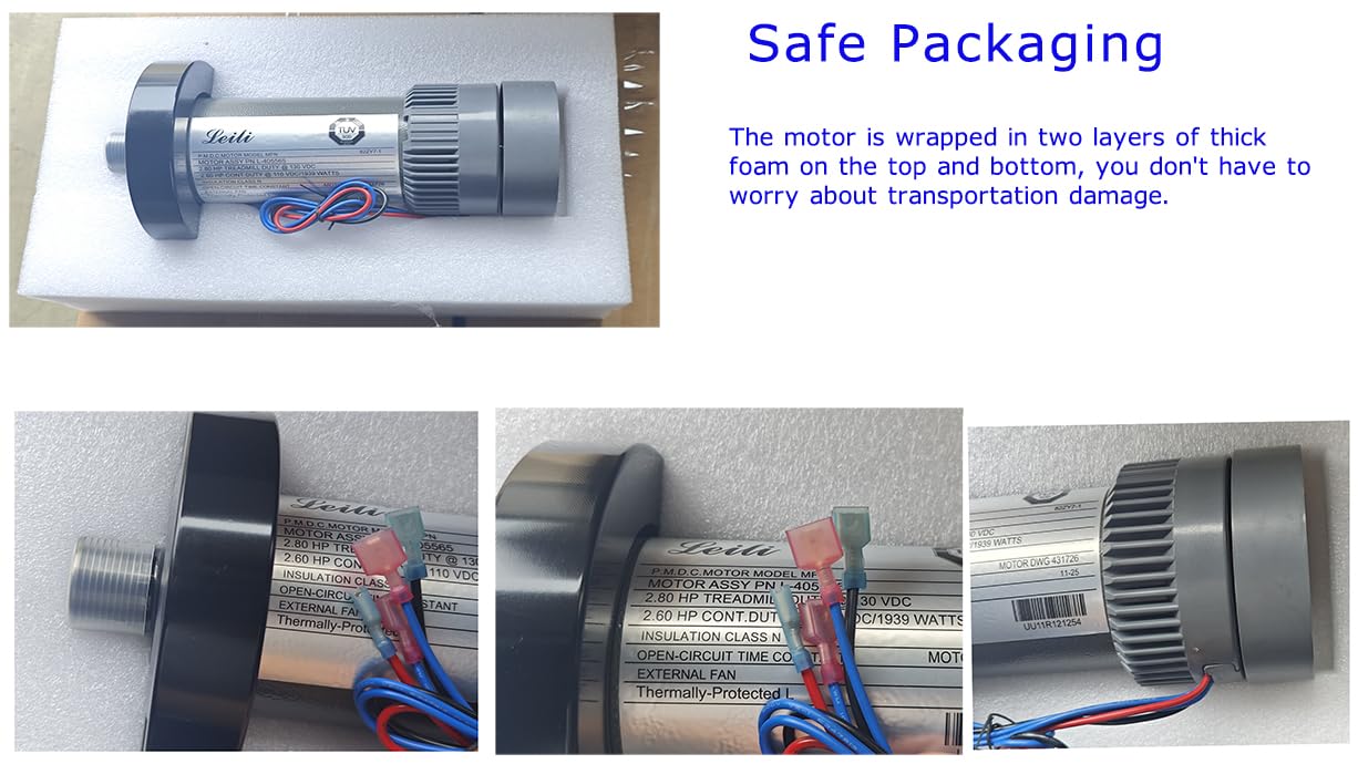 M-405565 Treadmill DC Drive Motor with Flywheel, m-314571, 2.80 HP 130V 1939W Replacement for Nordic Track & ProForm Compatible with 362190, 356334, 405618, 349568, C3364B4370M