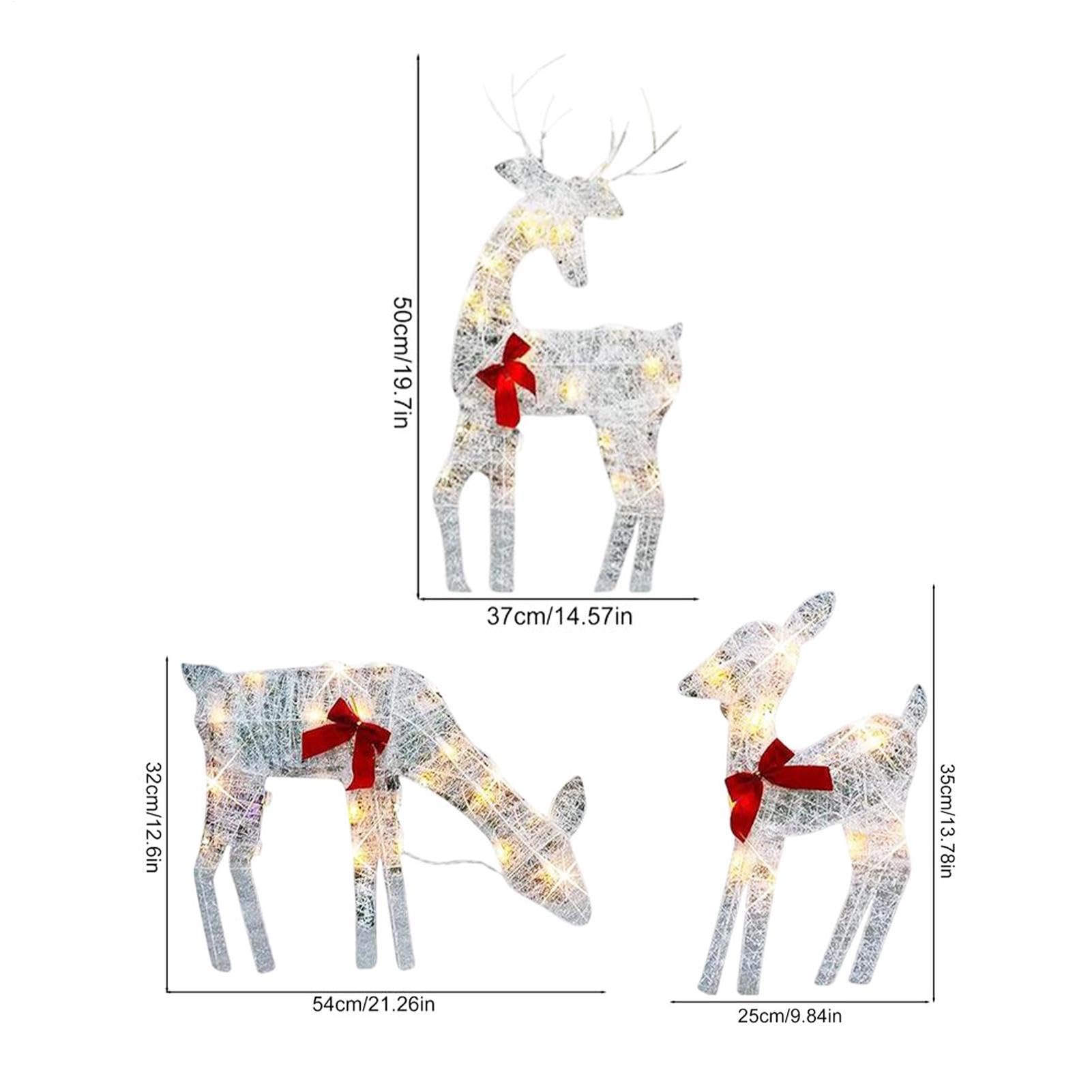 Genérico Navideño Figura y Letrero de Reno con para Exhibir en Jardín