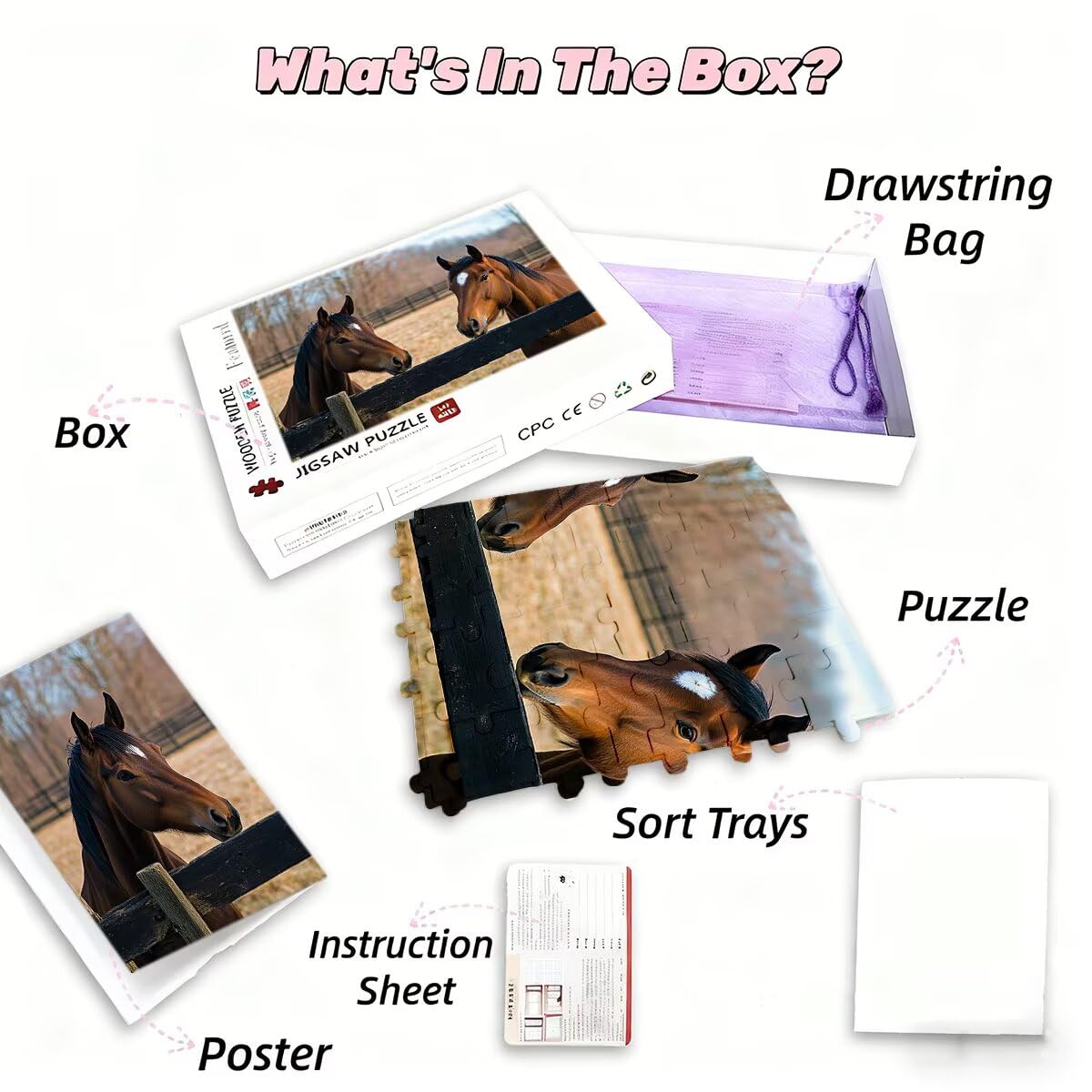 Puzzle dla dorosłych, 1000 puzzli ze zwierzętami, 1000 sztuk, dla dorosłych, drewniane gry logiczne, klasyczna, edukacyjna, wymagająca gra dla całej rodziny, dekompresja, prezenty dekoracyjne 75 x 50