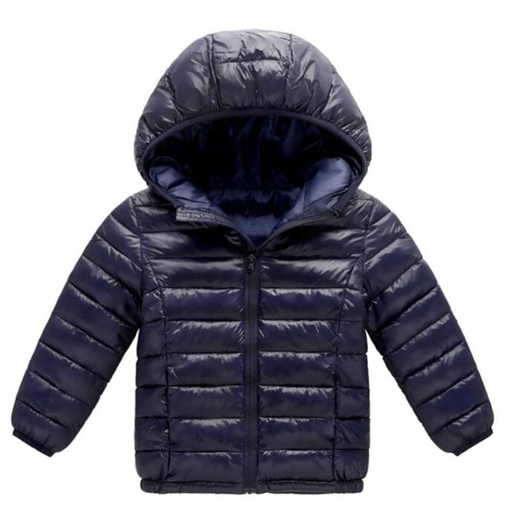 HILEELANG Kids Boy Girl Winter Hooded Puffer Jackets Coats Light Weight Padded Outerwear