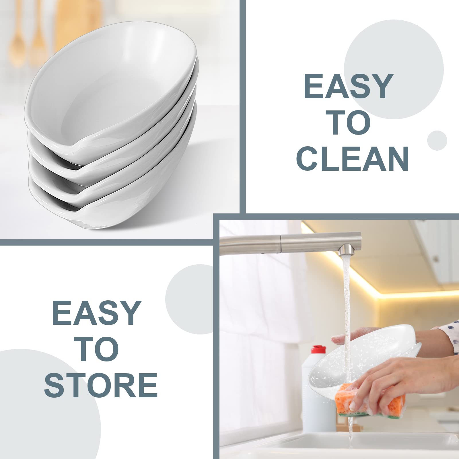 Zubebe 12 Pieces Spoon Holder for Stove Top 3 x 5.25 Inch White Ceramic Spoon Rest Coffee Spoon Rest Housewarming Gifts for Kitchen Utensil Counter