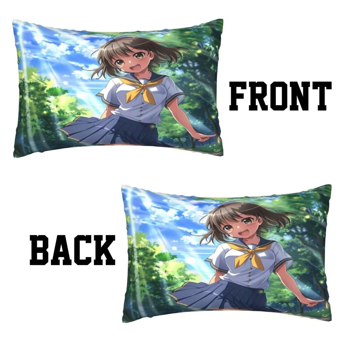 Kissenbezug 70 x 90 cm Anime Kissen, Sofakissen Superweicher Kopfkissenbezug Dekorative Kissenbezüge (2er Set) Kissenhülle mit ReißVerschluss Deko Kissen für Couch Wohnzimmer Schlafzimmer Kawaii J370