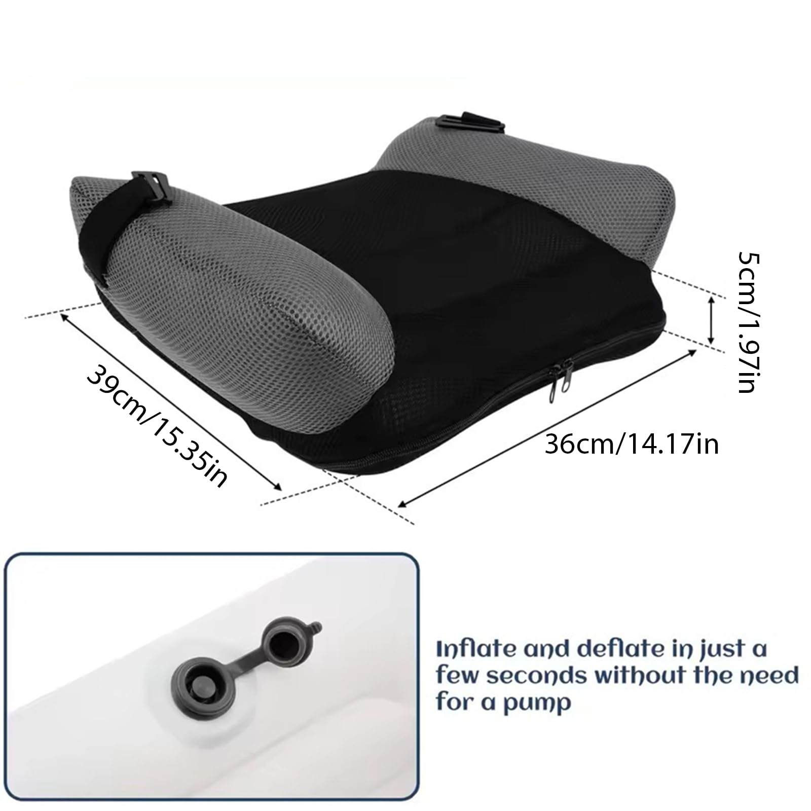 Coussin Gonflable pour siège de Voiture, Coussin de siège de Voyage, Coussins de Pression pour Fesses pour siège Auto, Coussin Gonflable pour la Conduite, Accessoires de Voiture pour Le Voyage