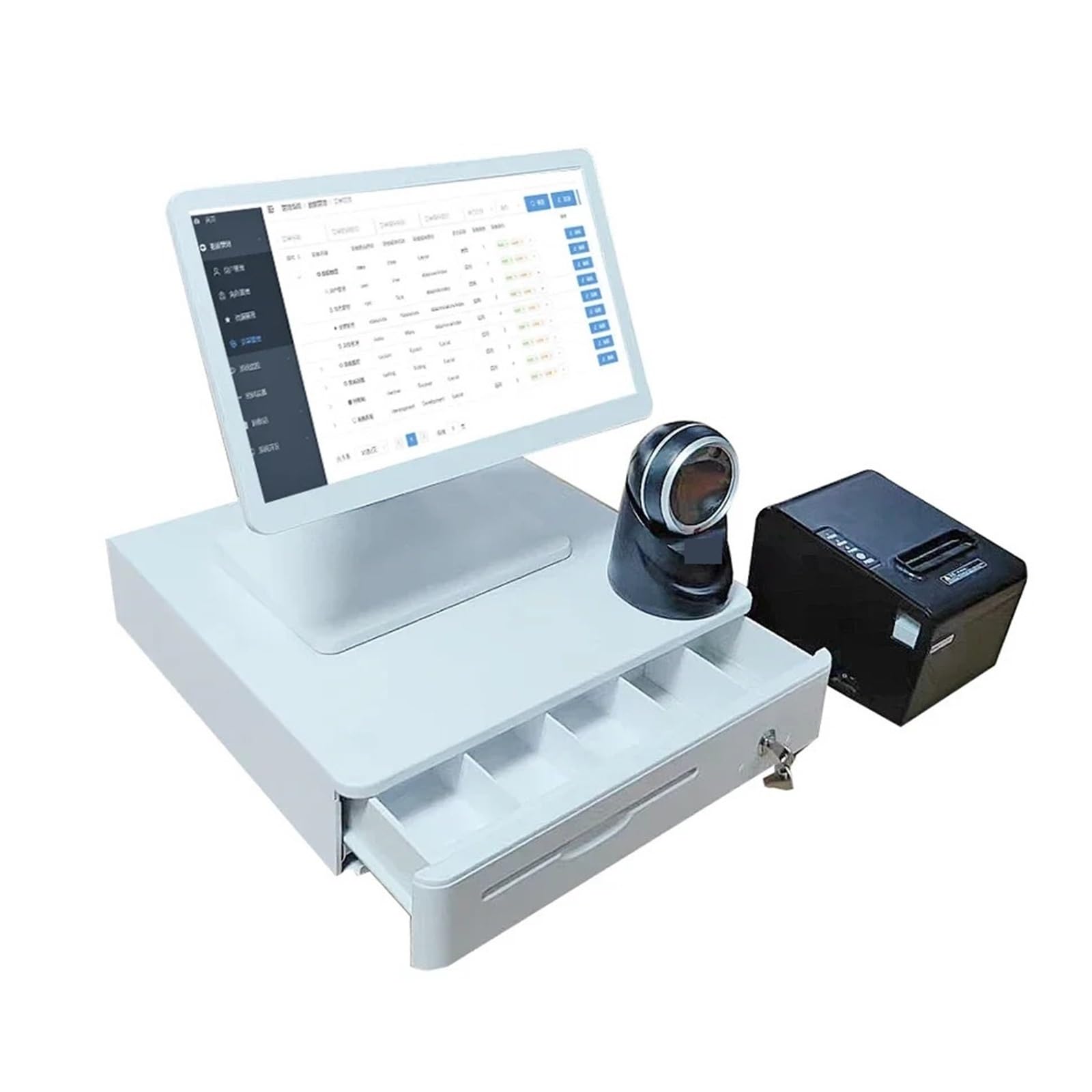 Caja registradora, Sistema TPV para supermercados, Todo en uno para pequeñas Empresas, Sistema TPV Todo en uno, Caja registradora para Tiendas minoristas y Negocios.