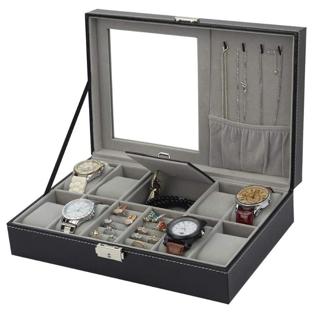 XBTGS Schmuckkästchen für Uhren, Schmuck, Ornamente, Make-up, Organizer, hochwertiger Organizer