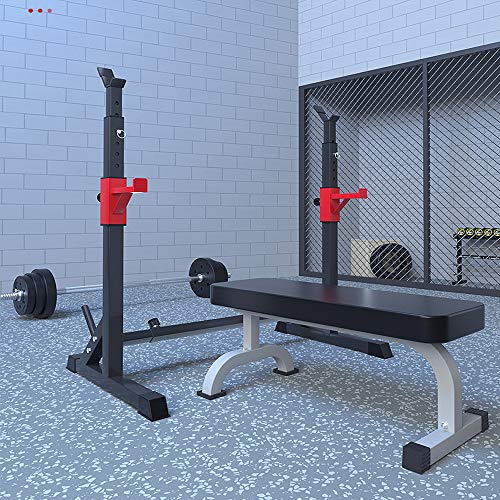 Van Alderman Adjustable Squat Rack Multi-Function Barbell Rack Dip Stand Barbell Stand Weight Lifting Rack Home Gym Fitness Weight Lifting Bench Press Dipping Station