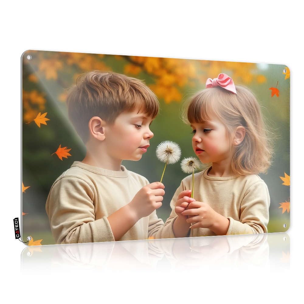 Two Children Blowing On Dandelions. Decoration Tapestry | Trendy Gift For Boyfriend Decorative Wall Art(30X40CM)