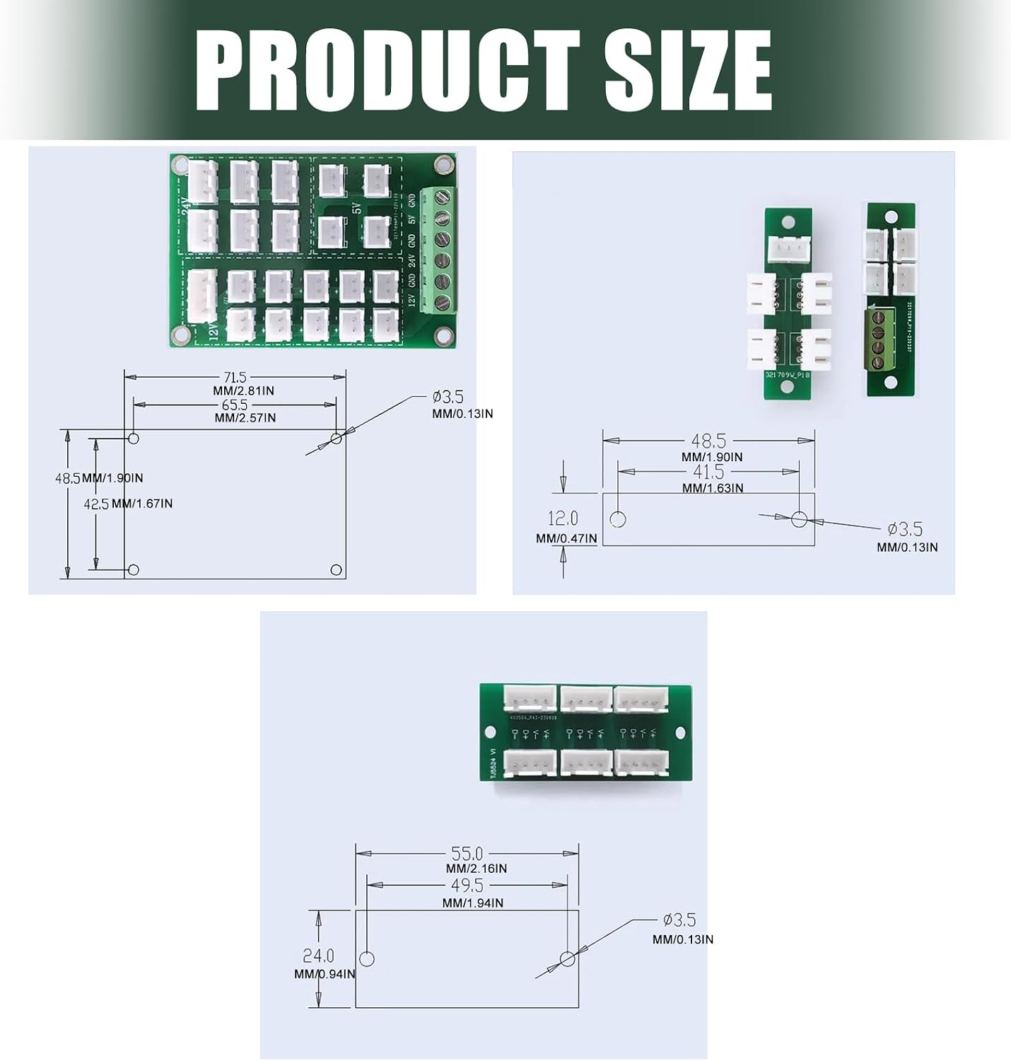 Efficient Power Distribution Board 1 to 5/4 Port Safe Power Supply for Electronics Appliances Splitter Hub with Multiple Output Port