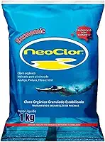 Cloro Orgânico Economic 1Kg Para Tratamento E Limpeza De Piscina Azulejo Vinil Fibra Neoclor