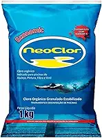 Cloro Orgânico Economic 1Kg Para Tratamento E Limpeza De Piscina Azulejo Vinil Fibra Neoclor