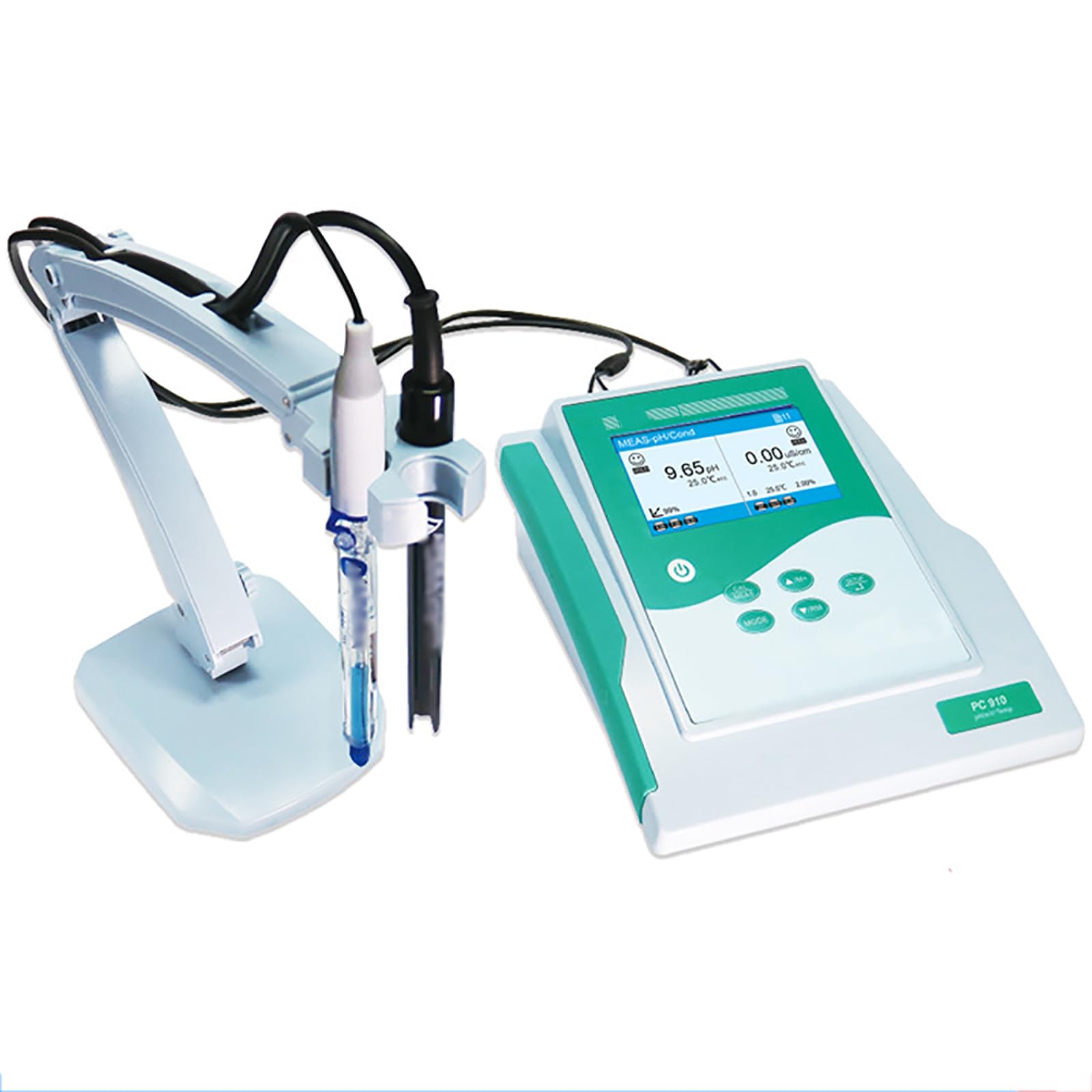 Adtzpc Benchtop PH Meter Conductivity Meter, Laboratory Water Quality Detection Analyzer with Temperature Compensation and Data Store Function, For Measures PH, Conductivity, TDS And Salinity