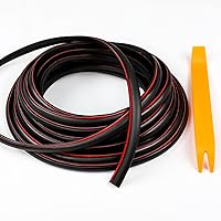 Vista 4 de Guardabarros de borde de 33 pies, sello de goma para pozos de ruedas de automóviles y camiones, junta de goma universal, cintas adhesivas