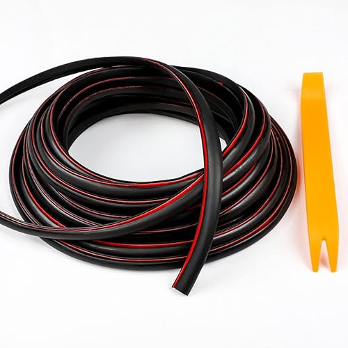 Miniatura 4 de Guardabarros de borde de 33 pies, sello de goma para pozos de ruedas de automóviles y camiones, junta de goma universal, cintas adhesivas