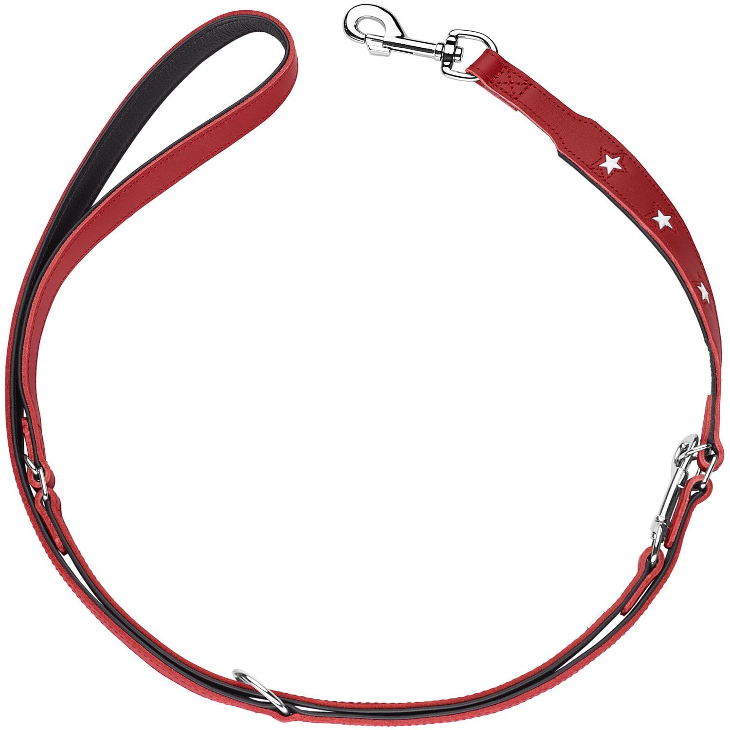 Hunter Magic Star Okoleather - Correa de Entrenamiento, Grande, Color Negro y Rojo