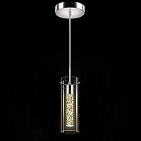 Vista 14 de Lámpara colgante de techo, iluminación LED de cocina, luces colgantes de cristal para isla de cocina, 1 luz integrada para colgar en la cocina