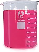 Vista 5 de Scientific - Vaso de precipitados de vidrio de 16.9 fl oz de vidrio de borosilicato 3.3 doble escala graduado..